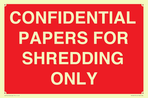 CONFIDENTIAL PAPERS FOR SHREDDING ONLY